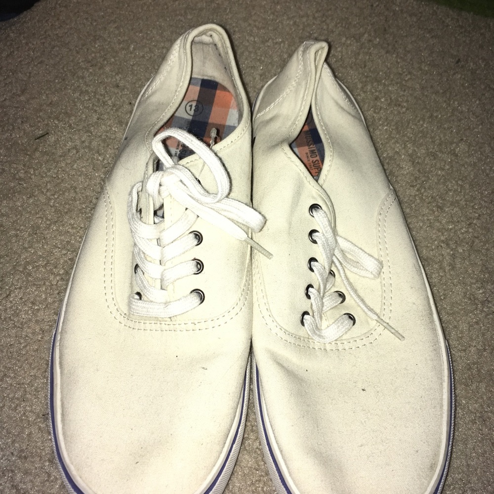 Off White Canvas Summer Shoe